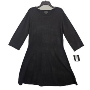 New IZ Byer XXL Sweater Dress Black Knee Legnth Long Sleeve